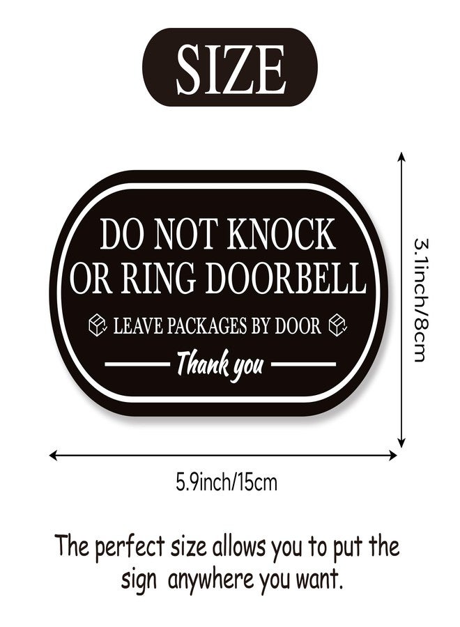 LUHIMO Do Not Knock or Ring Doorbell Sign Sticker，Self-Adhesive Waterproof Do Not Knock Leave Packages Here for Front Door,No Soliciting for House, Home, Business（small） - Image 2